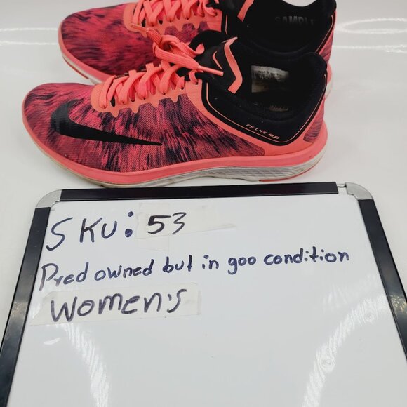 Nike Women's Racer Peach Pink Black White FS Lite Run 4 Athletic Sneakers Size 8 - Picture 7 of 7